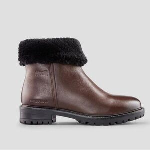 Cougar Kendal Waterproof Leather Winter Ankle Boots in Dark Brown - NWT